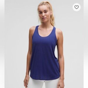 NWT Lululemon Essential Tank Top Pleated in Larkspur Blue Size 12